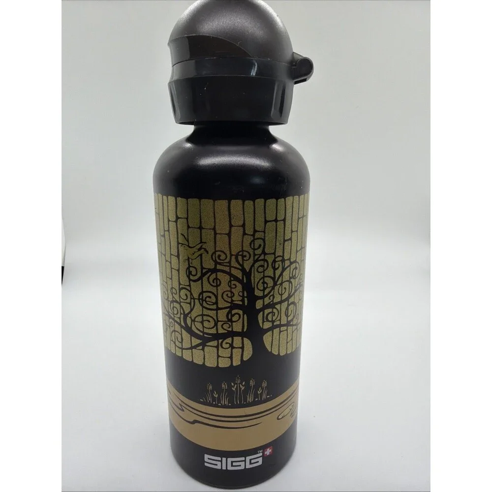 Vintage SIGG Aluminum Water Bottle - Tree of Life Artistic Motif -